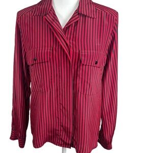 Striped Red Blouse for Women
